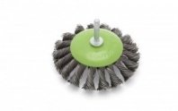 Щётка для дрели 100мм, конусная крученая со шпилькой Дело техники ДТ