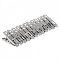 Набор прищепок 12шт, металлич, нержавеющая сталь, VETTA