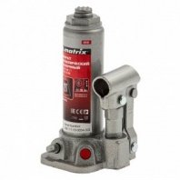 Домкрат гидравлический бутылочный 2 т, h подъема 181-345мм, в пласт. кейсе// Matrix