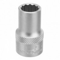 Головка 1/2" 12гр. 12мм торцевая, CrV, под квадрат хромированная// Stels