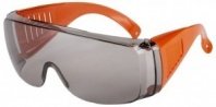 Очки защитные дымчатые, оранжевые дужки, Amigo