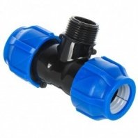 ПНД тройник 25-25х3/4", наруж рез, переходной, Valfex