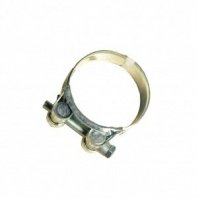 Хомут обжимной червячный усиленный, 52-55 мм, цинк, Robust