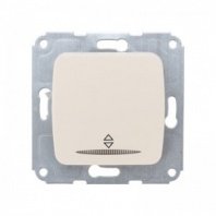 Выключатель 1 кл. проходной С/У, бежевый, 10А мех. KRANZ DEA