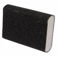 Губка абразивная шлифовальная 100х70х25мм, P60 овал, средняя жесткость Сибртех