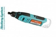 Гравер аккумуляторный 12В, без АКБ и ЗУ, цанга 2.4/3.2, 5000-25000об/мин 1BatterySystem12V, CGM1201 Sturm!