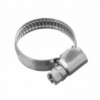 Хомут червячный 16-27мм, 100шт, ширина 9мм, нержав. сталь, стандартное болтовое крепление Сибртех