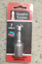 Ключ-насадка магнитная (кровельная бита)  7х48мм 1 шт./карта "Quadro Torsion"
