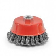 Щетка чашка УШМ 100мм крученая М14, двухрядная, стальная Pobedit