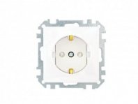 Розетка 1 гнездо С/У, с/з, белая, з/ш, Стиль, Bylectrica