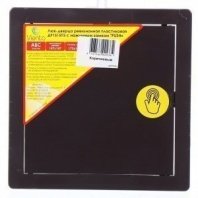 Лючок ревизионный 150х150мм, пластик-АВС, с нажимным замком "PUSH", корич, Viento