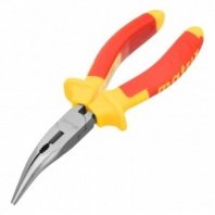 Длинногубцы изогнутые 160мм, 2К рукоятки, Insulated, Matrix (тонкогубцы)