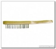 Щетка ручная 3-рядная, дер. ручка БМ