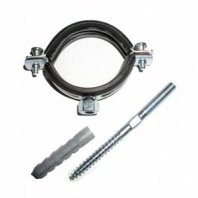 Хомут сантехнический д/труб 15-19 (3/8") (1), сталь, цинк, с резин. уплотн., MasterProf