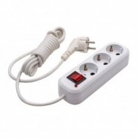 Фильтр сетевой 3 розетки, ПВС 3х1 мм², 16А, с/з, 3м, (шт.)