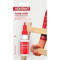 Супер-клей Универсальный 20 г, бл., арт. КМ 120-Б20, шоу-бокс (10) 22298 КОНТАКТ