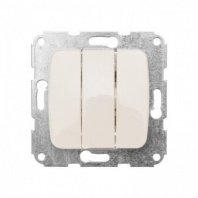 Выключатель 3 кл. С/У, бежевый, 10А мех. KRANZ DEA