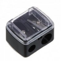 ЮНИLOOK Точилка для косметических карандашей двойная 3,7х3х2,3 см, PS, черный ВЗ24-20