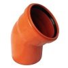 Отвод наружная канализация, рыжий, 45 градусов, 110мм, (шт.)