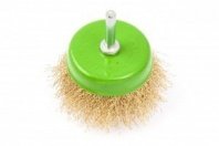 Щетка для дрели 75мм, чашка пушистая со шпилькой Дело техники ДТ