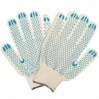 Перчатки х/б 10 класс Точка белые 5 нитей