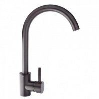 Смеситель для кухни, излив 35см, керам. картридж 35мм, графит, нерж. сталь, SS01-R133 СоюзКран