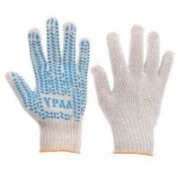 Перчатки х/б 7,5 класс Протектор белые 5 нитей, Х-нить, 64 гр, ЛЮКС