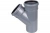 Тройник канализационный внутренний 50х50 мм, 45 градусов, серый