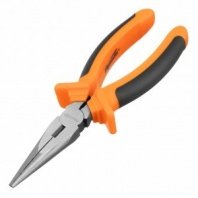 Длинногубцы 180мм, 2К рукоятки, Comfort, прямые шлифованные, Sparta (тонкогубцы)