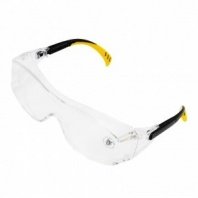 Очки защитные открытые, поликарбонатные, увеличенная прозрачная линза, регулируемые дужки// Denzel