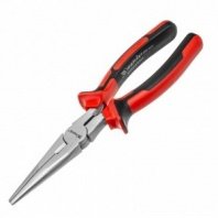 Длинногубцы 200мм, никелированные, 2К рукоятки, NICKEL, прямые, Matrix (тонкогубцы)