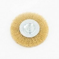 Щетка для дрели 100мм, дисковая пушистая со шпилькой, 0,3мм, Bohrer