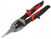 Ножницы по металлу 260мм, прямой рез, 2х комп. ручки. Cr-Mo сталь