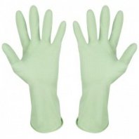 Перчатки хозяйственные латексные L, повышенной прочности, c хлопковым напылением Рыжий кот