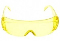 Очки защитные открытого типа, желтые, ударопрочный поликарбонат Сибртех, 89157