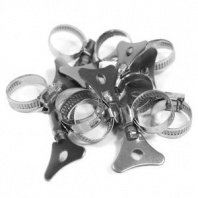 Хомут-бабочка 12-22мм, 10шт, металлический ключ, нерж. сталь Политех