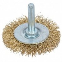 Щетка для дрели 50мм, дисковая пушистая со шпилькой Bartex