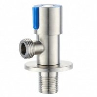 Кран для бытовых приборов, 1/2", ш-ш, углов, син, РМС