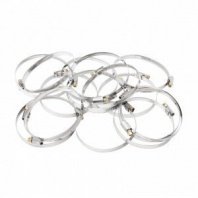 Хомут червячный 80-100мм, 25шт, ширина 9мм, нержав. сталь, стандартное болтовое крепление Сибртех