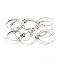 Хомут червячный 70-90мм, 25шт, ширина 9мм, нержав. сталь, стандартное болтовое крепление Сибртех