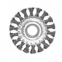 Щетка металл. для УШМ 100/22мм дисковая крученая стальная, плоская Pobedit