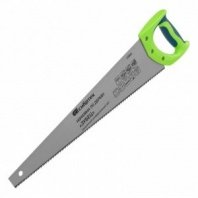 Ножовка по дереву 500мм, средний зуб, 7 TPI, 2D, закал.зуб, двухкомп. рукоятка, Сибртех