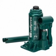 Домкрат гидравлический бутылочный 2 т, h подъема 150-280мм, Сибртех