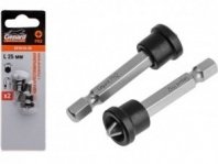 Бита PH2, 50мм, 2шт, с ограничителем, магнитная, сталь S2 GEPARD