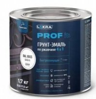 Грунт-эмаль шоколадно-коричневая 0,8кг, 4 в 1, по ржавч, быстросохнущ, Лакра PROF IT RAL 8017