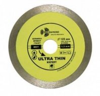 Алмазный диск сплошной 125x22х1,2мм, тонкий, высота алмаз. слоя 10мм, Эксперт hot press Trio Diamond