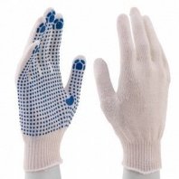 Перчатки х/б 10 класс Точка белые 4 нити Сибртех