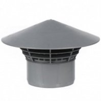 Зонт канализационный вентиляционный 50мм, Мультимирпласт, внутренний, сер, ЗНТ ВК 50