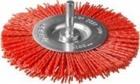 Щетка нейлоновая для дрели 100мм, дисковая со шпилькой проволока, Профессионал (35161-100) ЗУБР