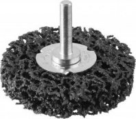Щетка нейлоновая для дрели 63мм, дисковая со шпилькой проволока, Профессионал (35162-063) ЗУБР